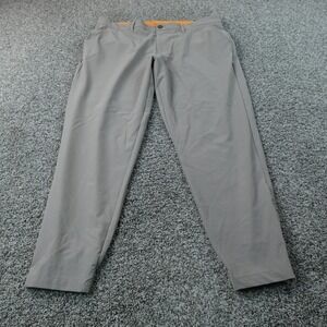 Macade Pants Mens 38X28 Gray Golf Chino Slim Fit Ankle Zip Performance Stretch